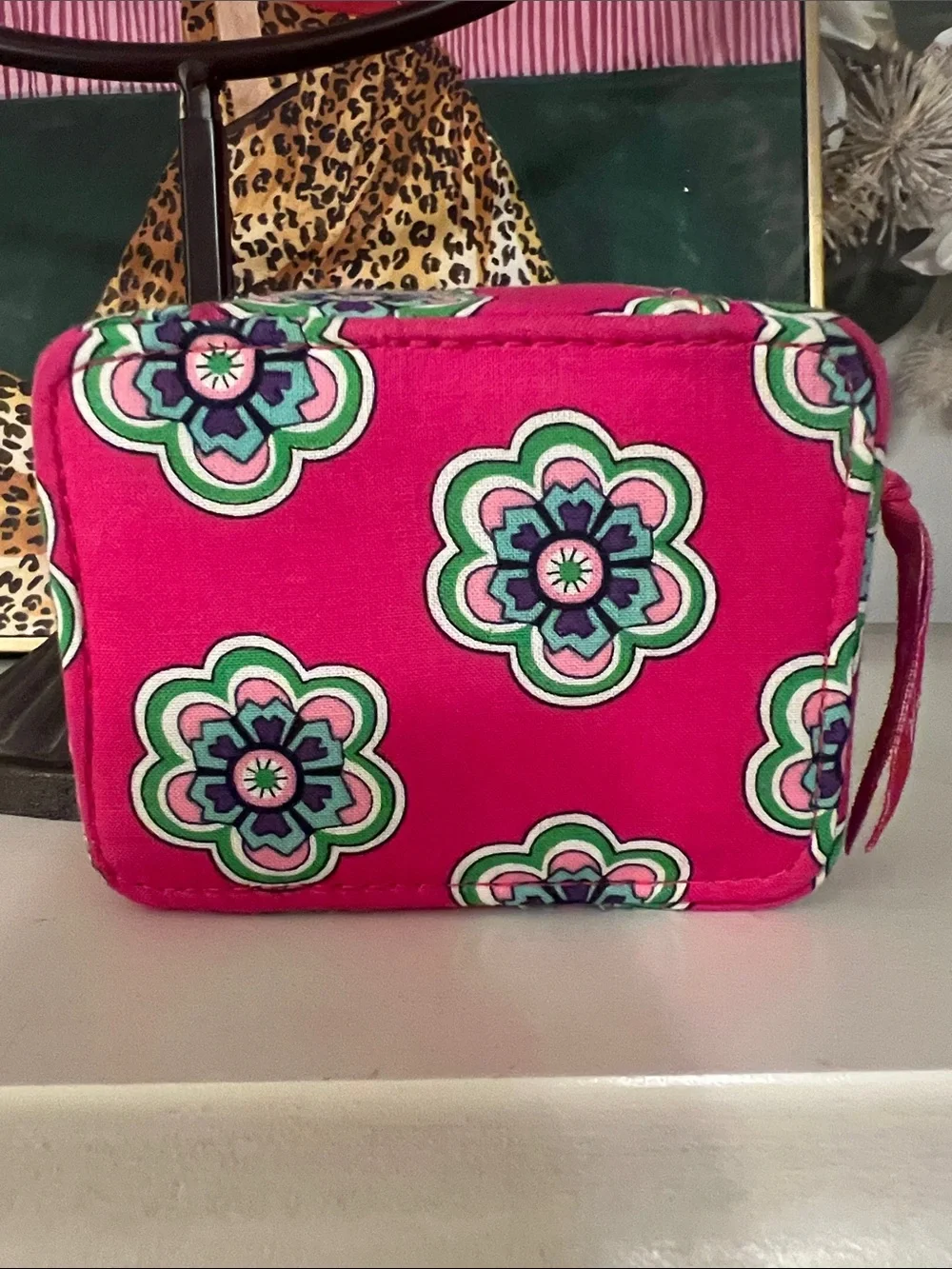 Vera Bradley Pink Floral Medallion Pill Case